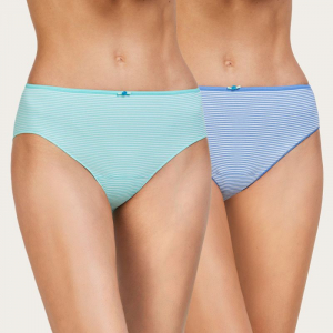 Pack de dos midi  de algodón listado